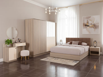 غرف نوم مودرن كاملة بالدولاب والتسريحه