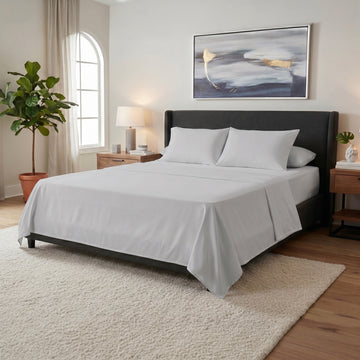 Bedsheet Plain Microfiber Light gray