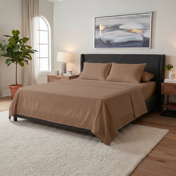 Bedsheet Plain Microfiber Brown