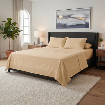 Bedsheet Plain Microfiber Beige